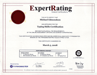 Expert rating - typing